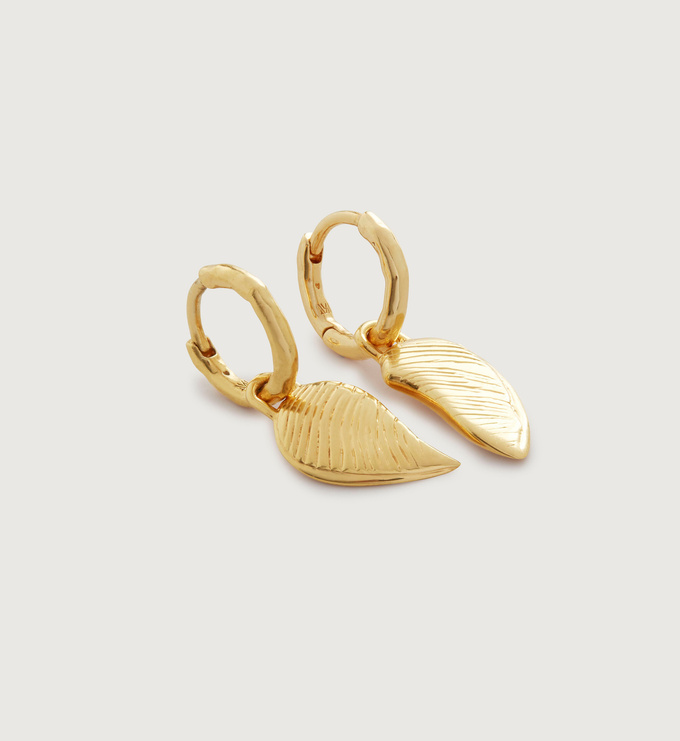 Siren Muse Wing Mini Huggie Earrings - Monica Vinader